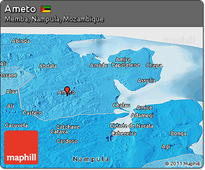Political Panoramic Map of Ameto