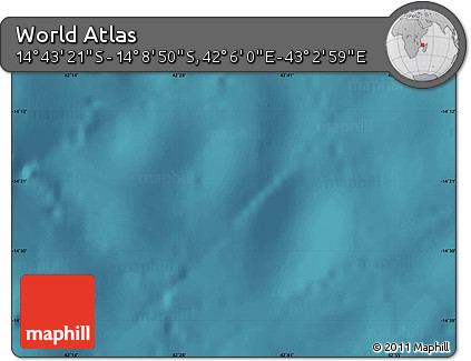 Satellite Map of the Area around 14° 26' 6" S, 42° 34' 30" E