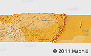 Political Panoramic Map of the area around 14° 26' 6" S, 47° 31' 29" W