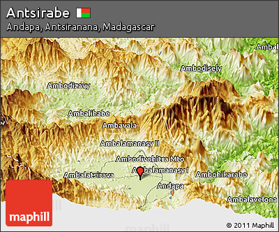 Physical Panoramic Map of Antsirabe