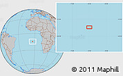 Gray Location Map of the area around 14° 26' 6" S, 4° 10' 30" W
