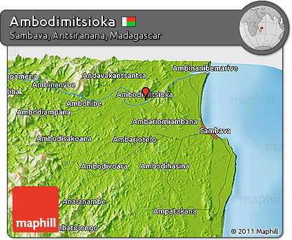 Physical 3D Map of Ambodimitsioka