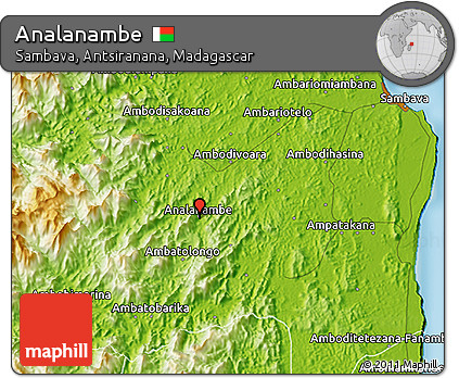 Physical 3D Map of Analanambe