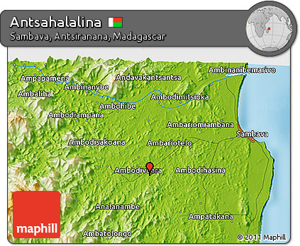 Physical 3D Map of Antsahalalina
