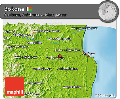 Physical 3D Map of Bokona