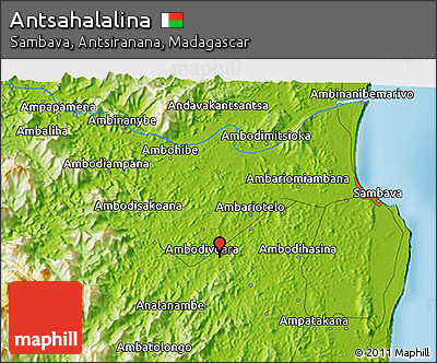 Physical 3D Map of Antsahalalina