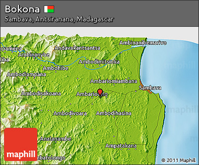 Physical 3D Map of Bokona