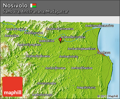 Physical 3D Map of Nosivolo