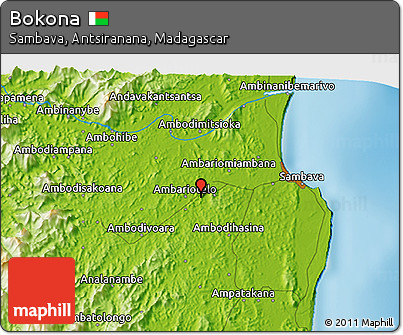 Physical 3D Map of Bokona