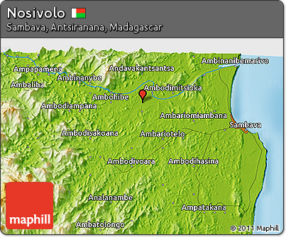 Physical 3D Map of Nosivolo
