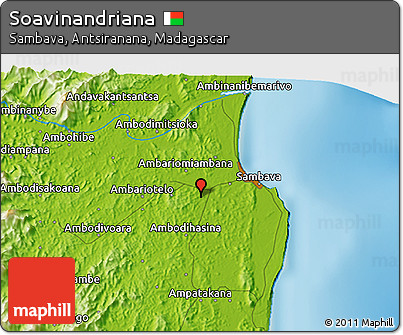 Physical 3D Map of Soavinandriana