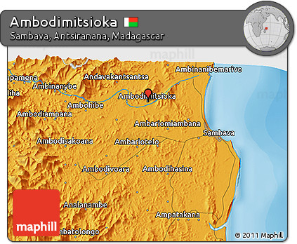 Political 3D Map of Ambodimitsioka