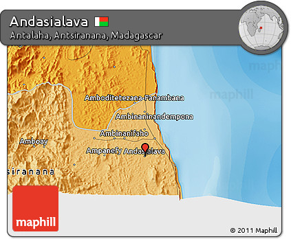 Political 3D Map of Andasialava