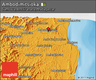 Political 3D Map of Ambodimitsioka