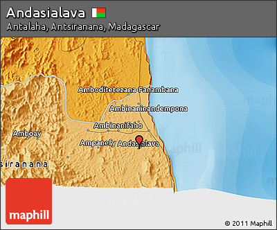 Political 3D Map of Andasialava