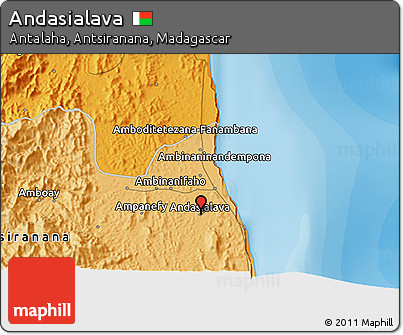 Political 3D Map of Andasialava