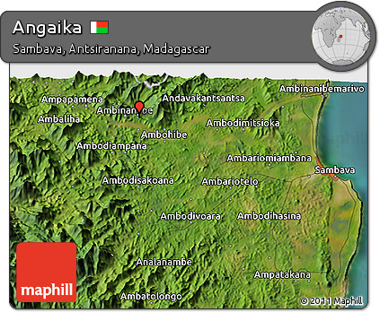 Satellite 3D Map of Angaika