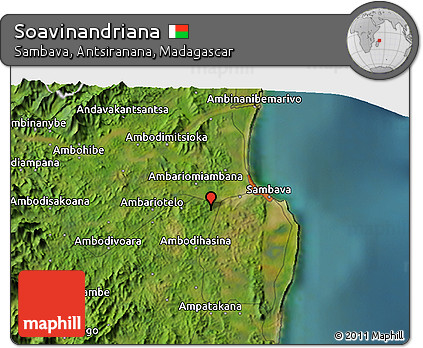 Satellite 3D Map of Soavinandriana
