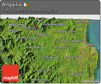 Satellite 3D Map of Angaika