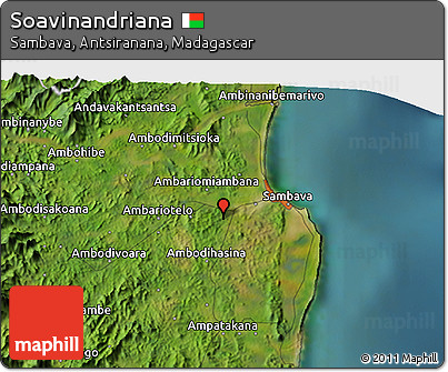 Satellite 3D Map of Soavinandriana