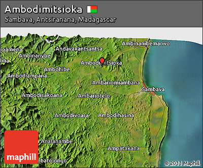 Satellite 3D Map of Ambodimitsioka
