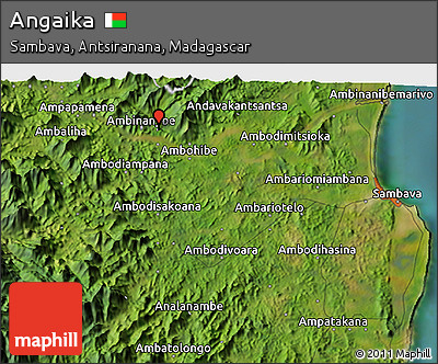 Satellite 3D Map of Angaika