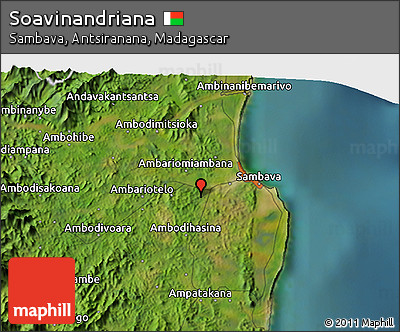 Satellite 3D Map of Soavinandriana