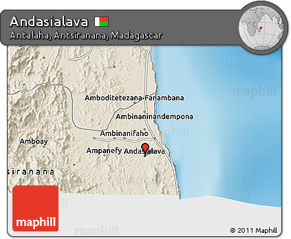 Shaded Relief 3D Map of Andasialava