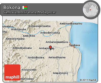 Shaded Relief 3D Map of Bokona