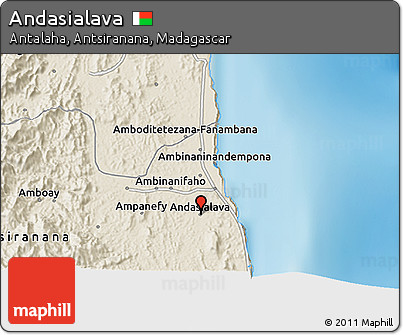 Shaded Relief 3D Map of Andasialava