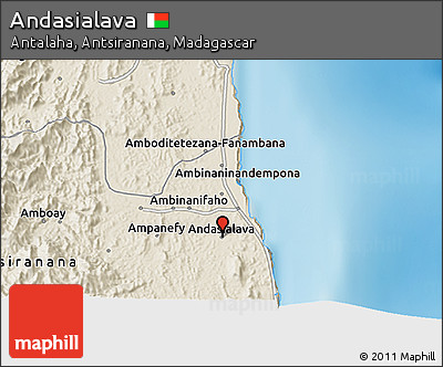 Shaded Relief 3D Map of Andasialava
