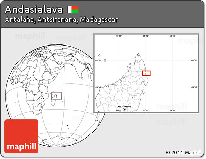 Blank Location Map of Andasialava