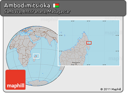 Gray Location Map of Ambodimitsioka