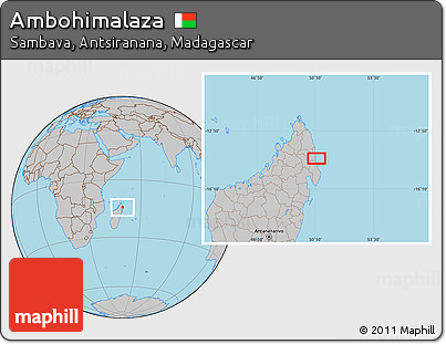 Gray Location Map of Ambohimalaza