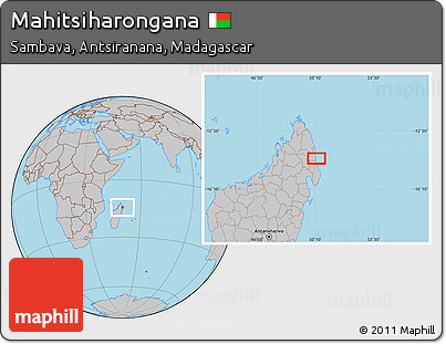 Gray Location Map of Mahitsiharongana
