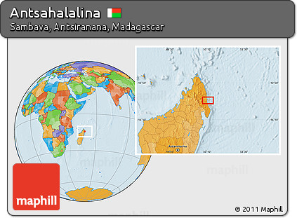 Political Location Map of Antsahalalina