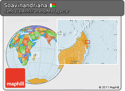 Political Location Map of Soavinandriana
