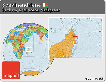 Political Location Map of Soavinandriana
