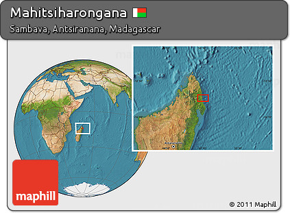 Satellite Location Map of Mahitsiharongana