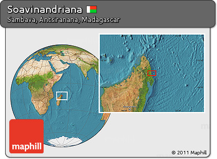 Satellite Location Map of Soavinandriana