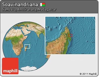 Satellite Location Map of Soavinandriana