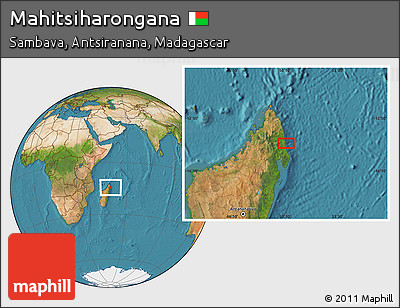 Satellite Location Map of Mahitsiharongana