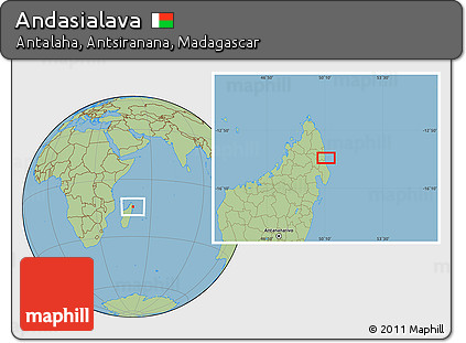 Savanna Style Location Map of Andasialava