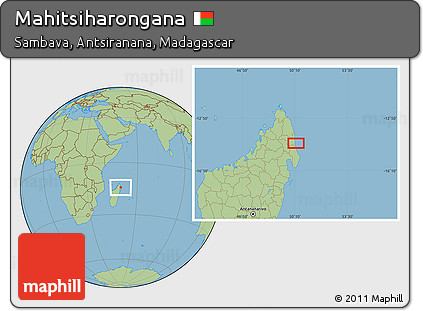 Savanna Style Location Map of Mahitsiharongana