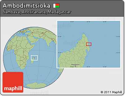 Savanna Style Location Map of Ambodimitsioka