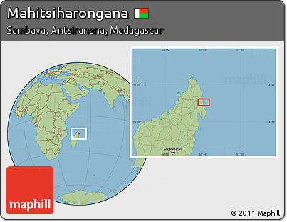Savanna Style Location Map of Mahitsiharongana