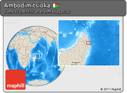 Shaded Relief Location Map of Ambodimitsioka