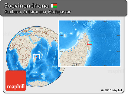 Shaded Relief Location Map of Soavinandriana