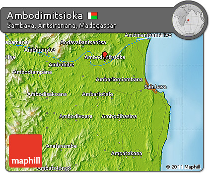Physical Map of Ambodimitsioka