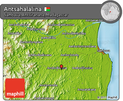 Physical Map of Antsahalalina